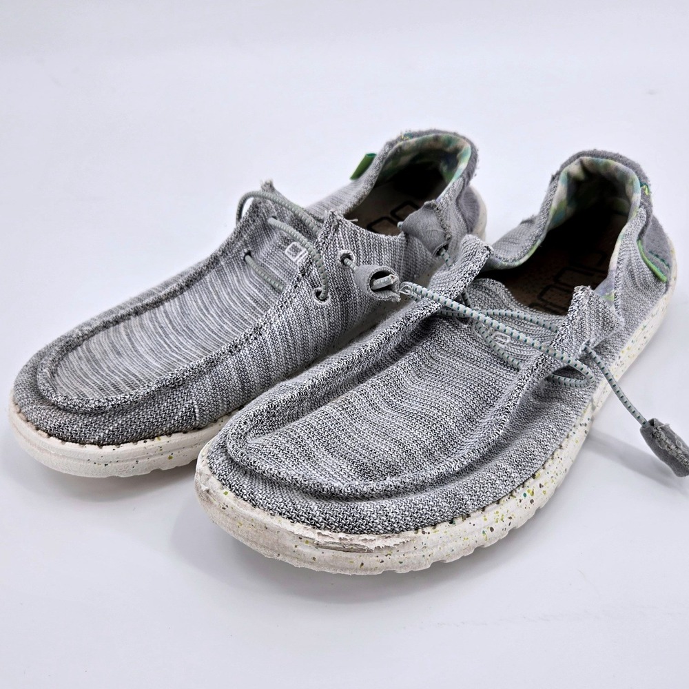 Hey Dude Wendy Stretch Pearl River Women's Size 8 Grey Comfort Slip-On‎ Loafers